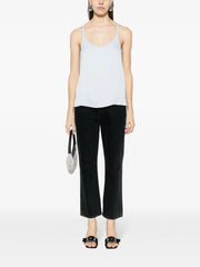 sleeveless satin top