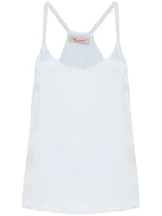 sleeveless satin top