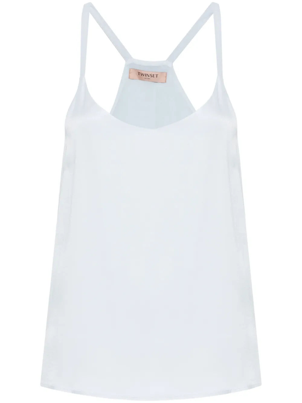 sleeveless satin top