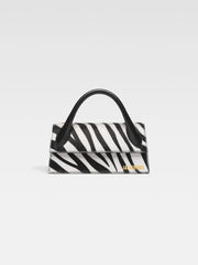 Jacquemus The Long Chiquito Elongated Signature Handbag Black &amp; White Zebra