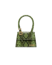 Jacquemus The Medium Chiquito With Buckle Signature Buckled Handbag Green