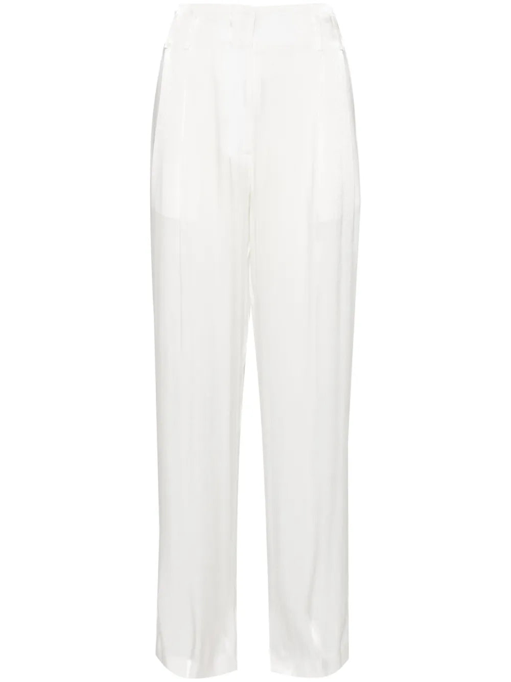 wide-leg satin trousers