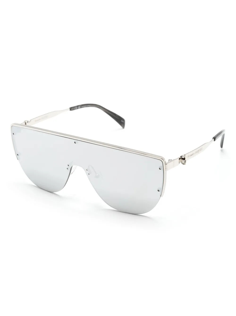 skull-stud shield-frame sunglasses