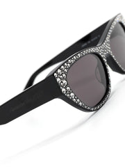 rhinestone-embellished cat-eye sunglasses