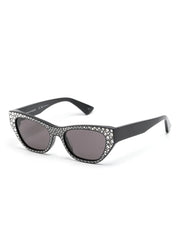 rhinestone-embellished cat-eye sunglasses
