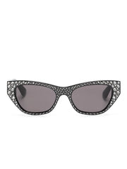 rhinestone-embellished cat-eye sunglasses