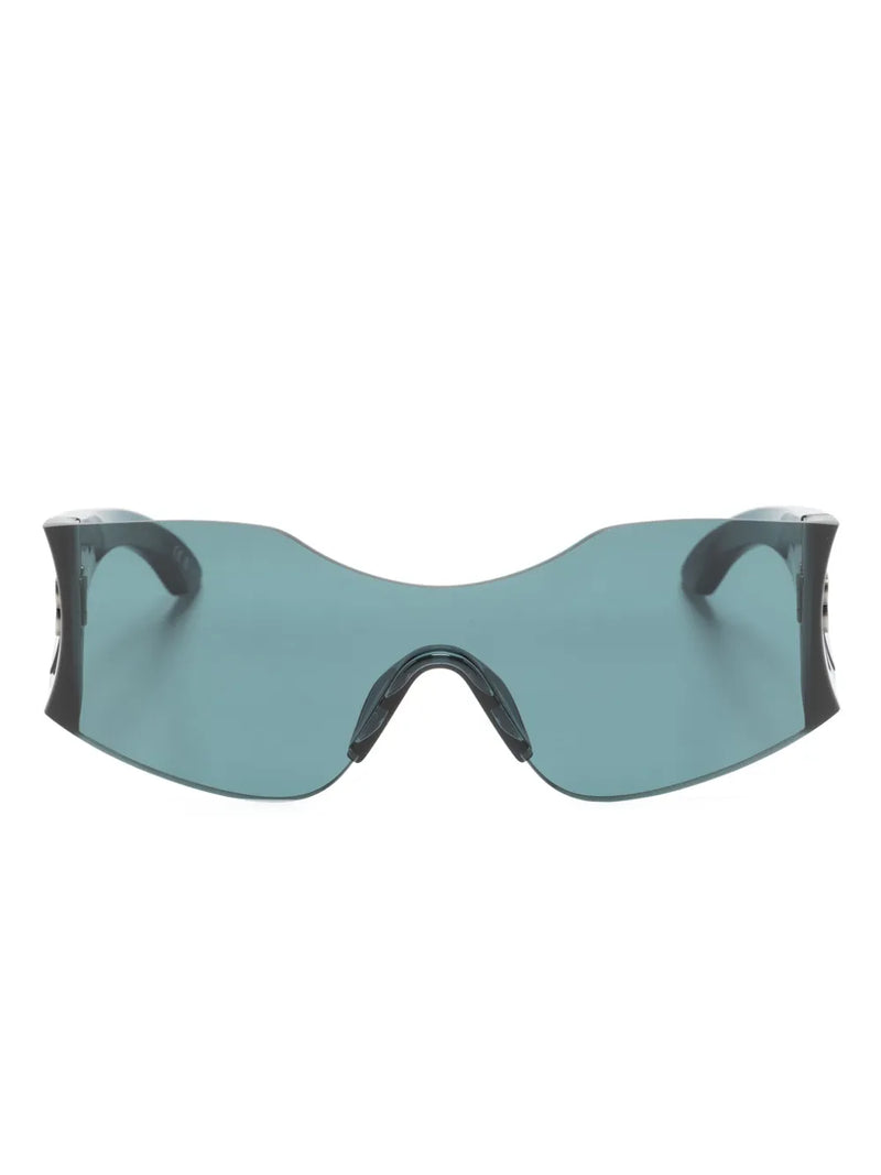 Hourglass shield-frame sunglasses