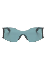 Hourglass shield-frame sunglasses
