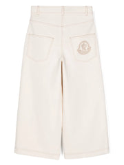 logo-embroidered cotton trousers