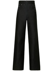 wide-leg satin trousers