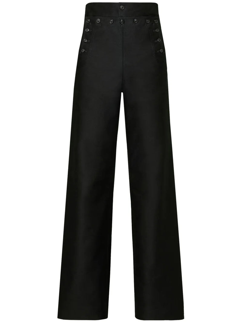 wide-leg satin trousers