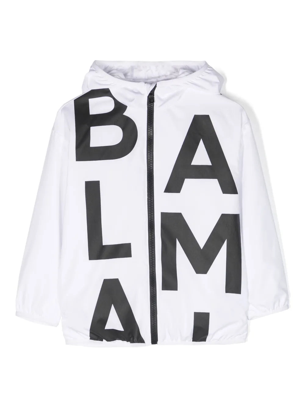 logo print hooded jacket
