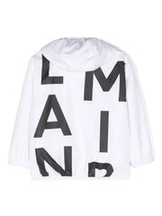 logo print hooded jacket