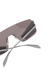oversize shield-frame sunglasses