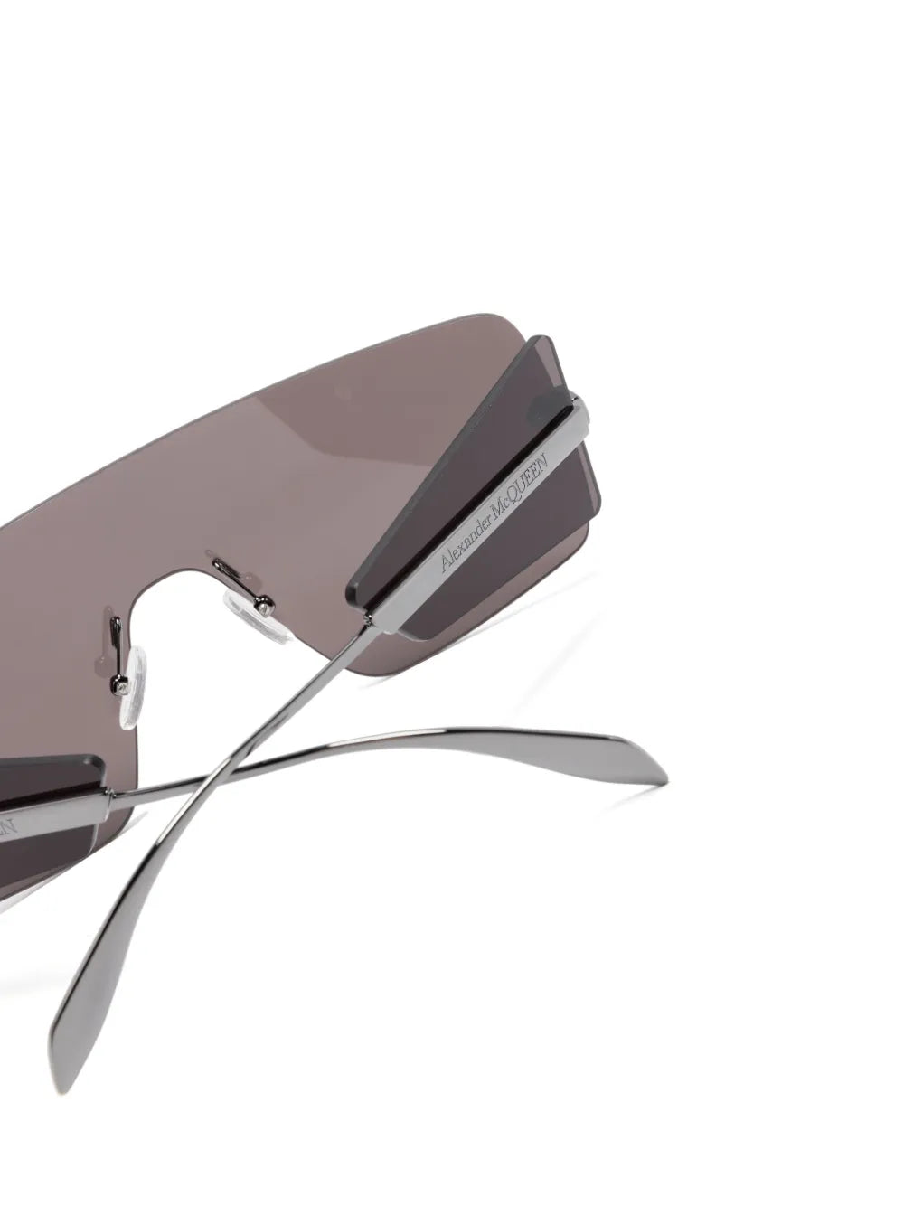 oversize shield-frame sunglasses