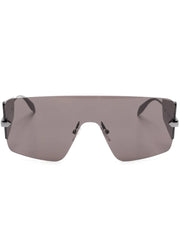 oversize shield-frame sunglasses