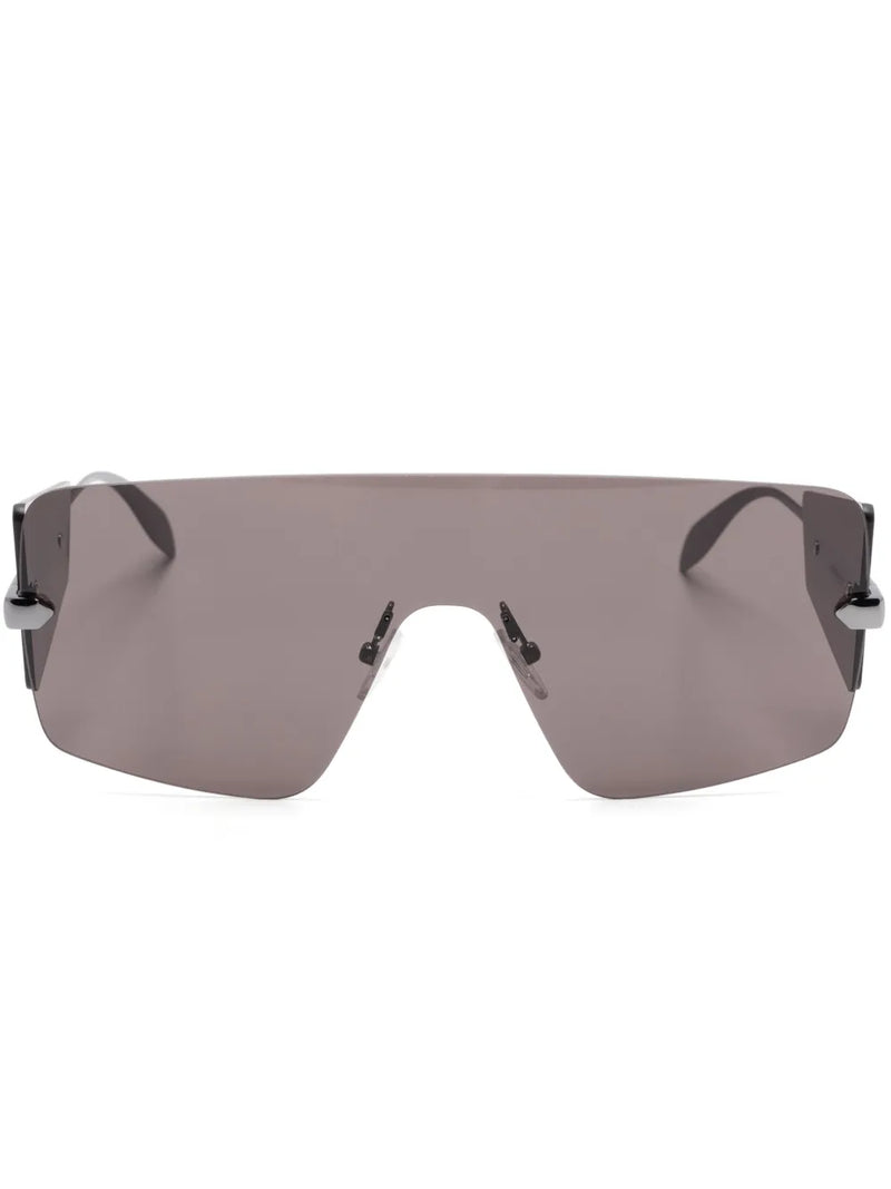 oversize shield-frame sunglasses