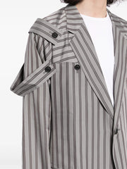 epaulette-detail pinstripe blazer