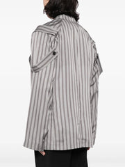epaulette-detail pinstripe blazer
