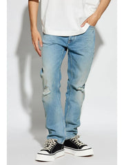 monogram-print jeans