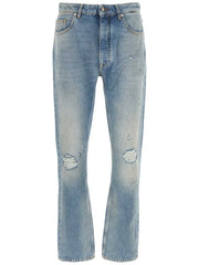 monogram-print jeans