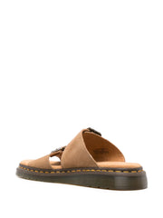 Josef buckled suede slides