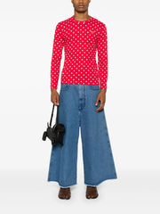 polka-dot cotton T-Shirt