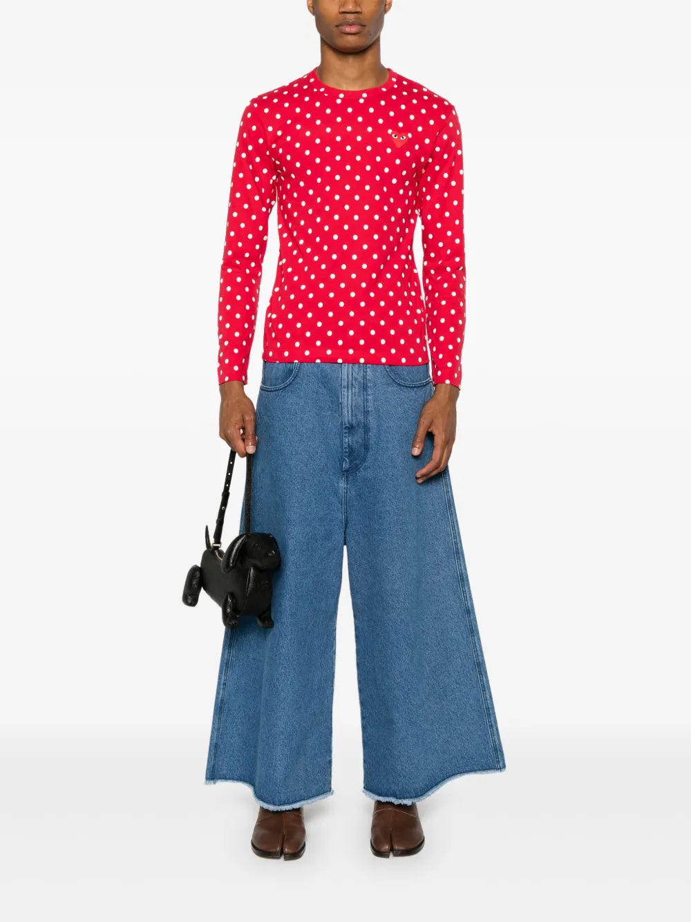 polka-dot cotton T-Shirt