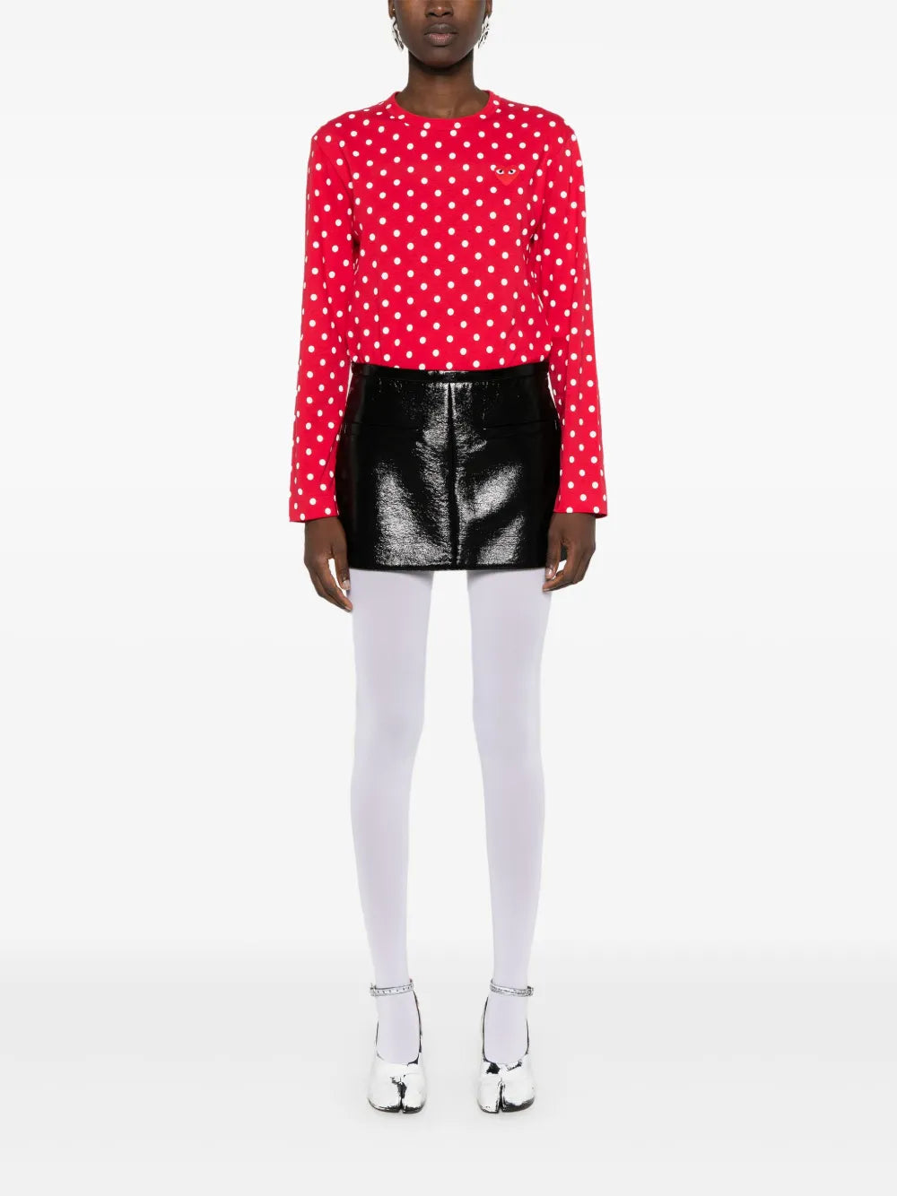 polka-dot cotton T-Shirt