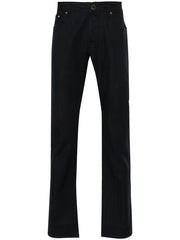 scarf-detail straight trousers