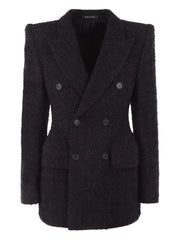 Hourglass tweed blazer