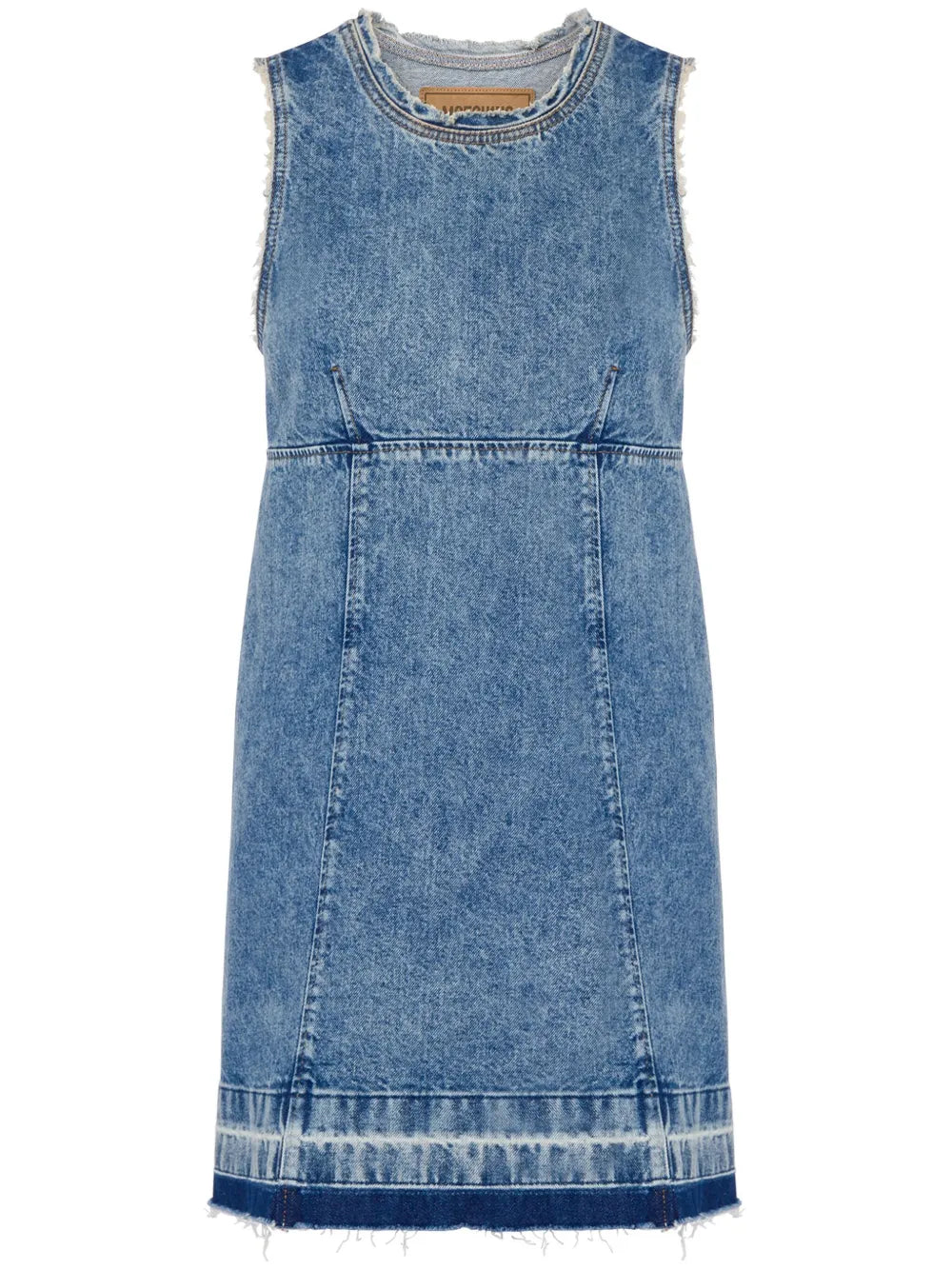 appliquéd denim minidress