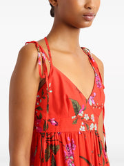 floral-print tiered dress