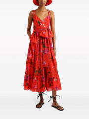 floral-print tiered dress