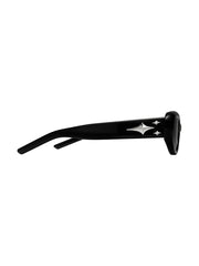 Cuff oval-frame sunglasses