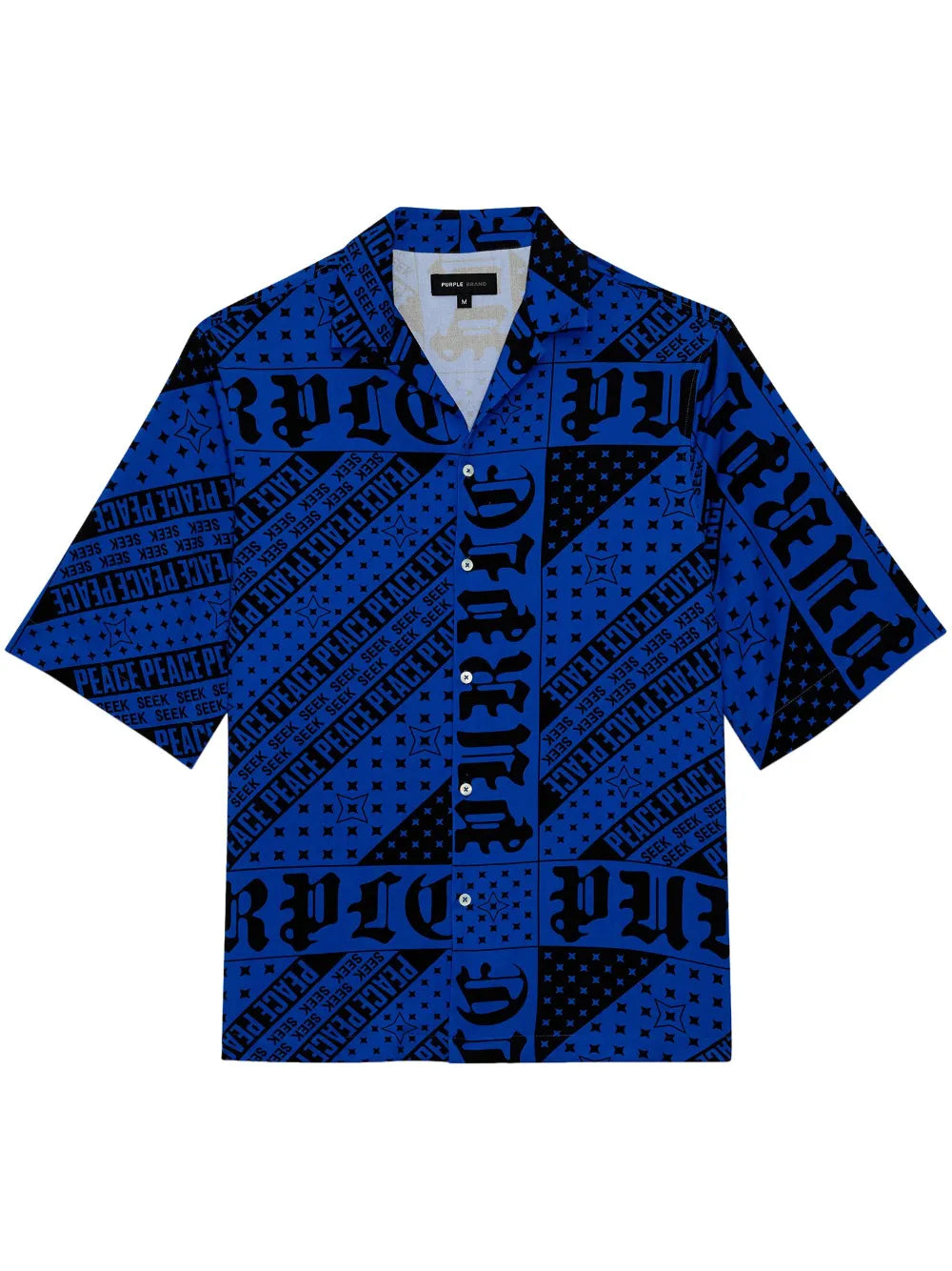 Flag Bandana button-up cotton shirt