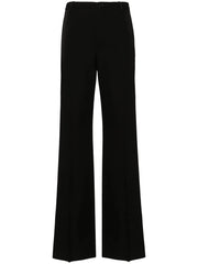 straight-leg tailored wool trousers