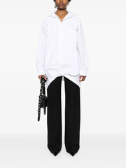 straight-leg tailored wool trousers