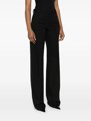 straight-leg tailored wool trousers