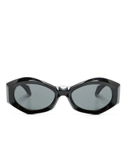 Medusa plaque irregular-frame sunglasses