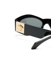 Medusa plaque irregular-frame sunglasses