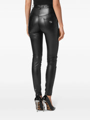 faux-leather leggings