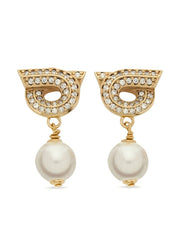 Gancini Pearl-shaped Earrings
