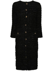 tweed button-up dress