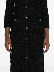 tweed button-up dress