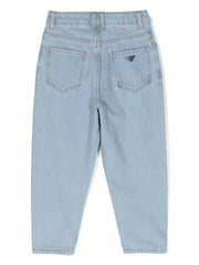 logo-plaque tapered-leg jeans