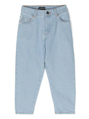 logo-plaque tapered-leg jeans