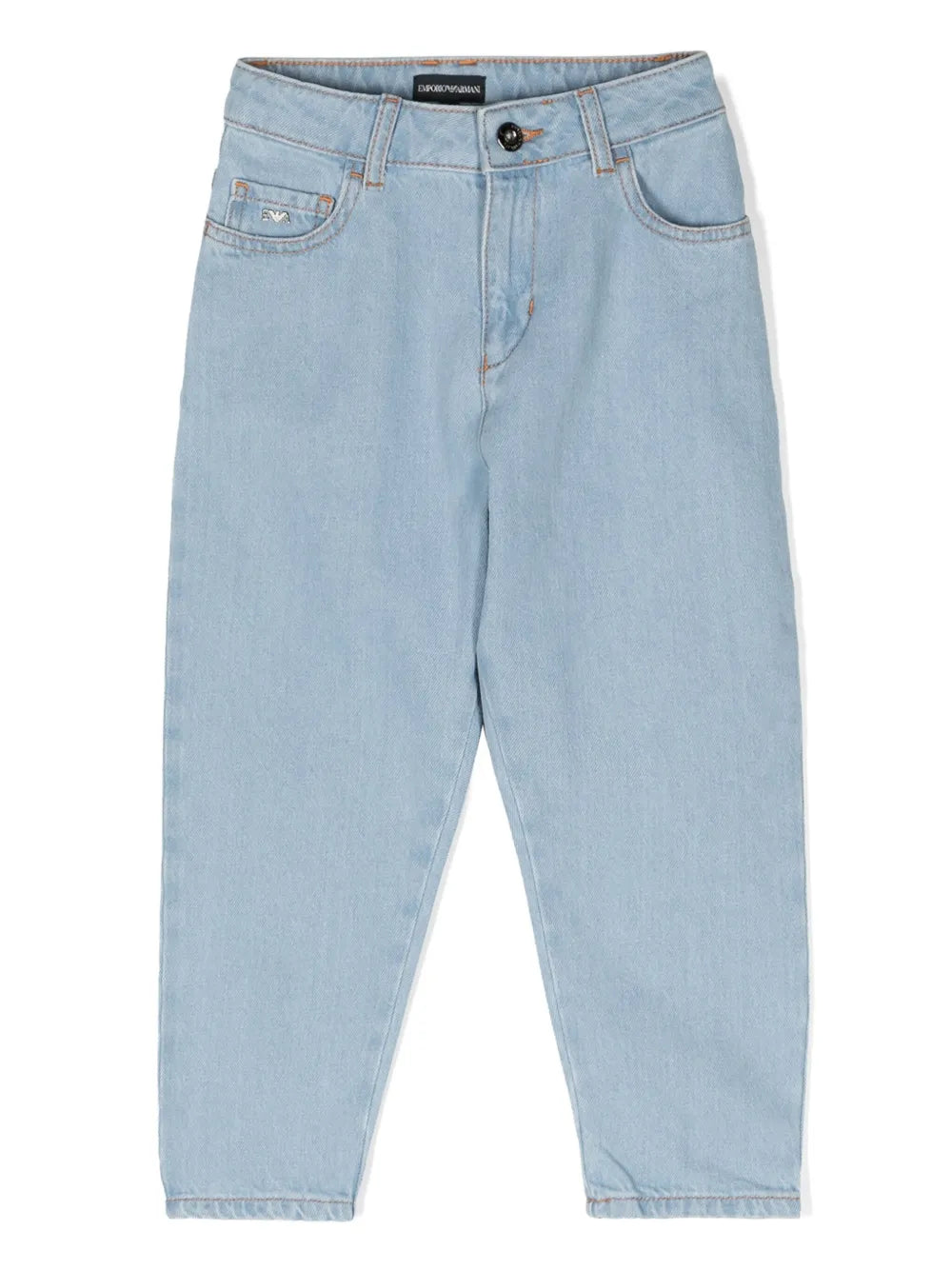logo-plaque tapered-leg jeans
