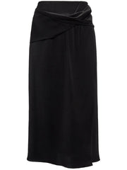 draped midi skirt