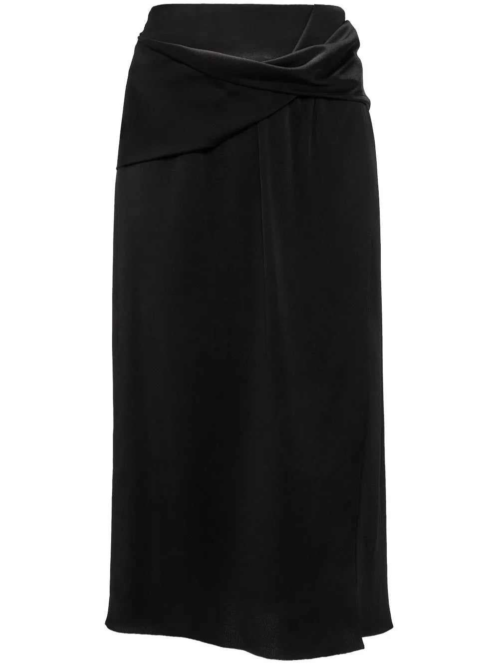 draped midi skirt